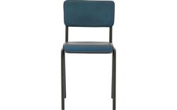 Goossens eetkamerstoel chaplin blauw leer - 8181080-04