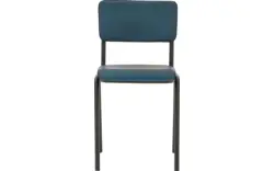 Goossens eetkamerstoel chaplin blauw leer - 8181080-04