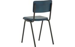 Goossens eetkamerstoel chaplin blauw leer - 8181080-03