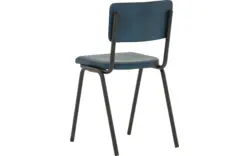 Goossens eetkamerstoel chaplin blauw leer - 8181080-04