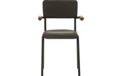 Goossens eetkamerstoel chaplin groen leer - 8181082-02
