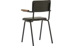 Goossens eetkamerstoel chaplin groen leer - 8181082-02