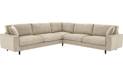 Goossens hoekbank jonas beige stof - 8181093-1459-02