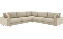 Goossens hoekbank jonas beige stof - 8181093-1459-10