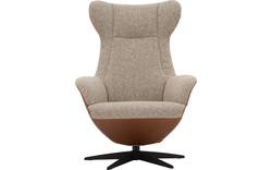 Goossens excellent relaxstoel avec bruin leer - 8181130-02