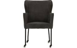 Goossens excellent eetkamerstoel leogang zwart leer - 8181151-02