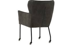 Goossens excellent eetkamerstoel leogang zwart leer - 8181151-02