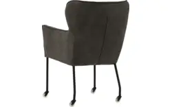 Goossens excellent eetkamerstoel leogang zwart leer - 8181151-02