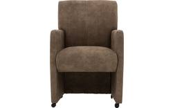 Goossens eetkamerstoel alex bruin microvezel - 8181155-02