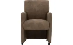 Goossens eetkamerstoel alex bruin microvezel - 8181155-02