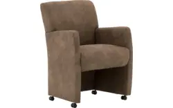 Goossens eetkamerstoel alex bruin microvezel - 8181155-02