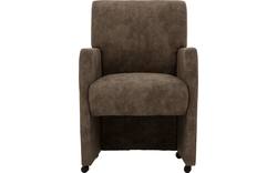 Goossens eetkamerstoel alex bruin microvezel - 8181157-02