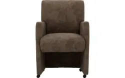 Goossens eetkamerstoel alex bruin microvezel - 8181157-02