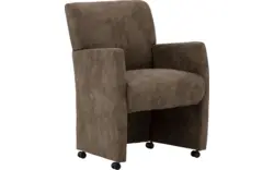 Goossens eetkamerstoel alex bruin microvezel - 8181157-02