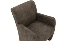 Goossens eetkamerstoel alex bruin microvezel - 8181157-02