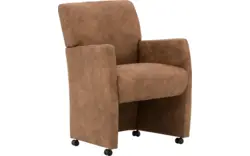 Goossens eetkamerstoel alex bruin microvezel - 8181158-02
