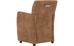 Goossens eetkamerstoel alex bruin microvezel - 8181158-04