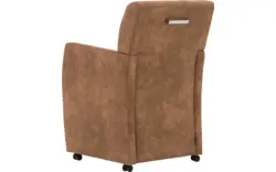 Goossens eetkamerstoel alex bruin microvezel - 8181158-02