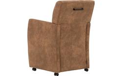 Goossens eetkamerstoel alex bruin microvezel - 8181158-041