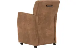 Goossens eetkamerstoel alex bruin microvezel - 8181158-02