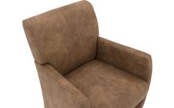 Goossens eetkamerstoel alex bruin microvezel - 8181158-02