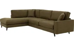 Goossens hoekbank jonas groen micro leer - 8181162-01