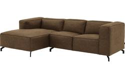 Goossens loungebank calvin groen micro leer - 8181170-626-02-gespiegeld