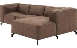 Goossens loungebank calvin bruin micro leer - 8181170-627-01