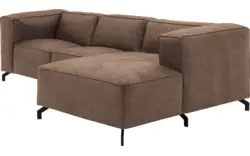 Goossens loungebank calvin bruin micro leer - 8181170-627-01