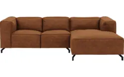 Goossens loungebank calvin bruin micro leer - 8181170-633-01