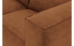 Goossens loungebank calvin bruin micro leer - 8181170-633-01-gespiegeld