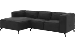 Goossens loungebank calvin grijs micro leer - 8181170-634-01-gespiegeld
