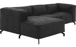 Goossens loungebank calvin grijs micro leer - 8181170-634-01-gespiegeld
