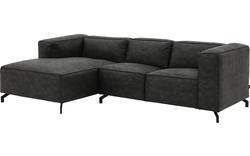 Goossens loungebank calvin grijs micro leer - 8181170-635-02-gespiegeld