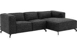 Goossens loungebank calvin grijs micro leer - 8181170-635-01