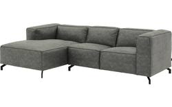 Goossens loungebank calvin grijs micro leer - 8181170-636-01-gespiegeld