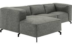 Goossens loungebank calvin grijs micro leer - 8181170-636-01-gespiegeld