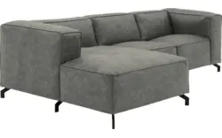 Goossens loungebank calvin grijs micro leer - 8181170-636-01-gespiegeld