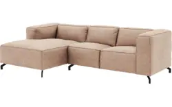 Goossens loungebank calvin beige micro leer - 8181170-637-01-gespiegeld