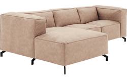 Goossens loungebank calvin beige micro leer - 8181170-637-01-gespiegeld