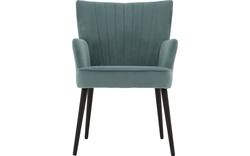 Goossens eetkamerstoel rob groen stof - 8181183-03