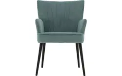 Goossens eetkamerstoel rob groen stof - 8181183-03