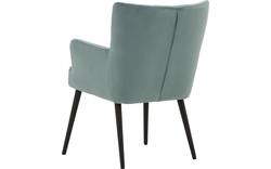 Goossens eetkamerstoel rob groen stof - 8181183-03
