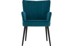 Goossens eetkamerstoel rob blauw stof - 8181185-02