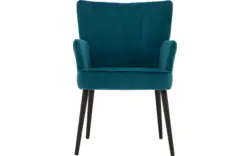 Goossens eetkamerstoel rob blauw stof - 8181185-02