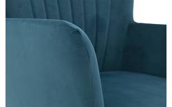 Goossens eetkamerstoel rob blauw stof - 8181185-02
