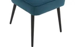 Goossens eetkamerstoel rob blauw stof - 8181186-02