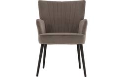 Goossens eetkamerstoel rob grijs stof - 8181187-02