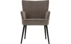 Goossens eetkamerstoel rob grijs stof - 8181187-02