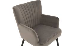 Goossens eetkamerstoel rob grijs stof - 8181187-02